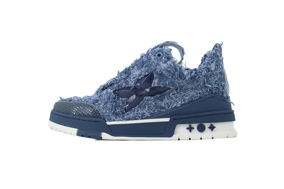 Louis Vuitton LV Skate Sneaker Plum Blossom Diamond Blue