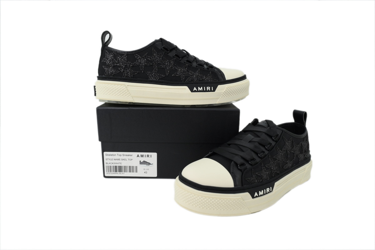 AMIRI Stars Court Diamond Black Glitter