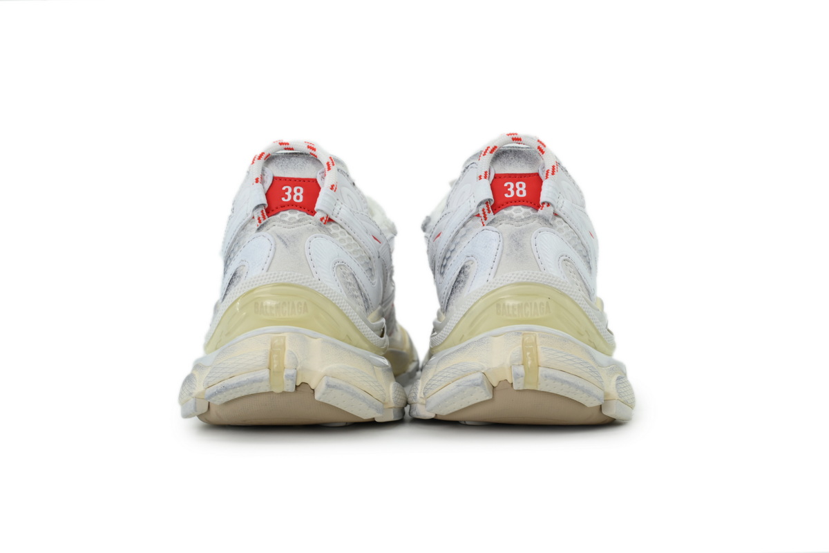 Balenciaga Wms Runner Sneaker White Red 779064 W3RXP 9260