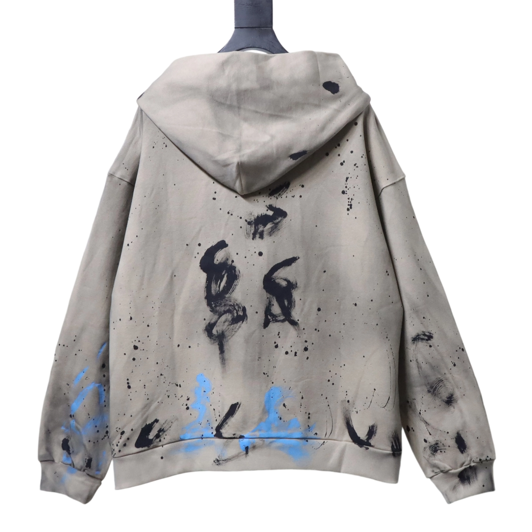 WE11DONE Irregular Graffiti Zip-Up Hoodie