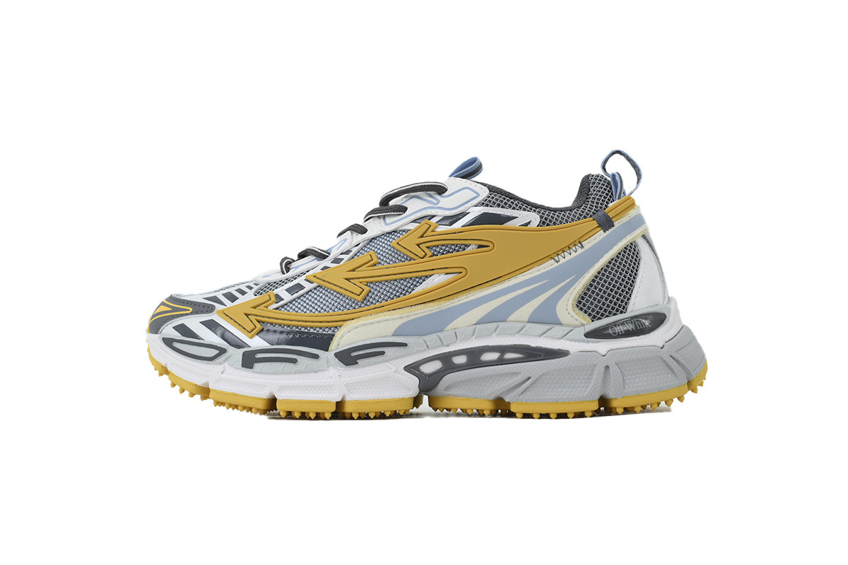 Off-White Be Right Back Yellow Gray OMIA295S 26FAB002 4C16