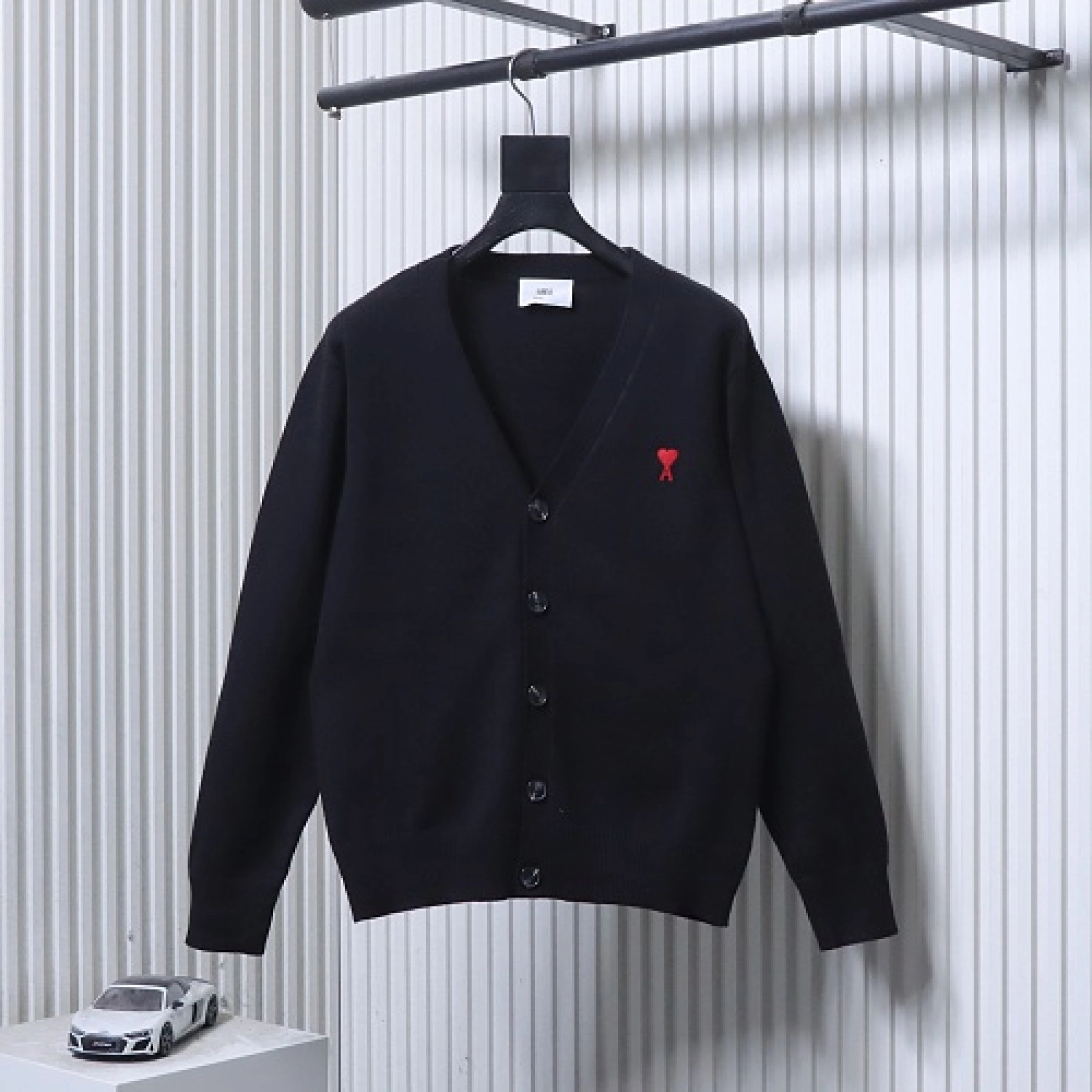 Ami V-neck cardigan Black