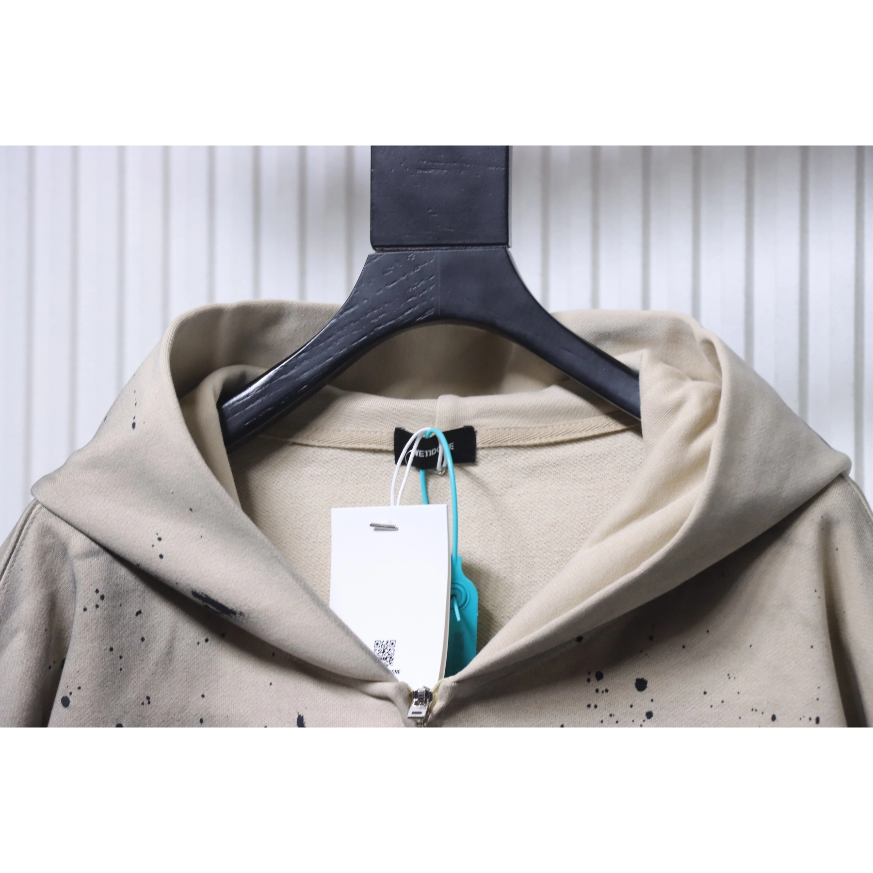 WE11DONE Irregular Graffiti Zip-Up Hoodie