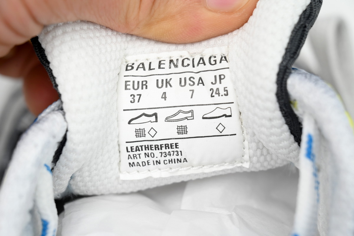 Balenciaga White Silver Black Blue 734731 W3XL5 9047