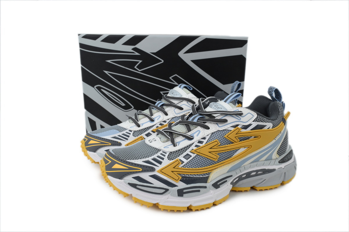Off-White Be Right Back Yellow Gray OMIA295S 26FAB002 4C16