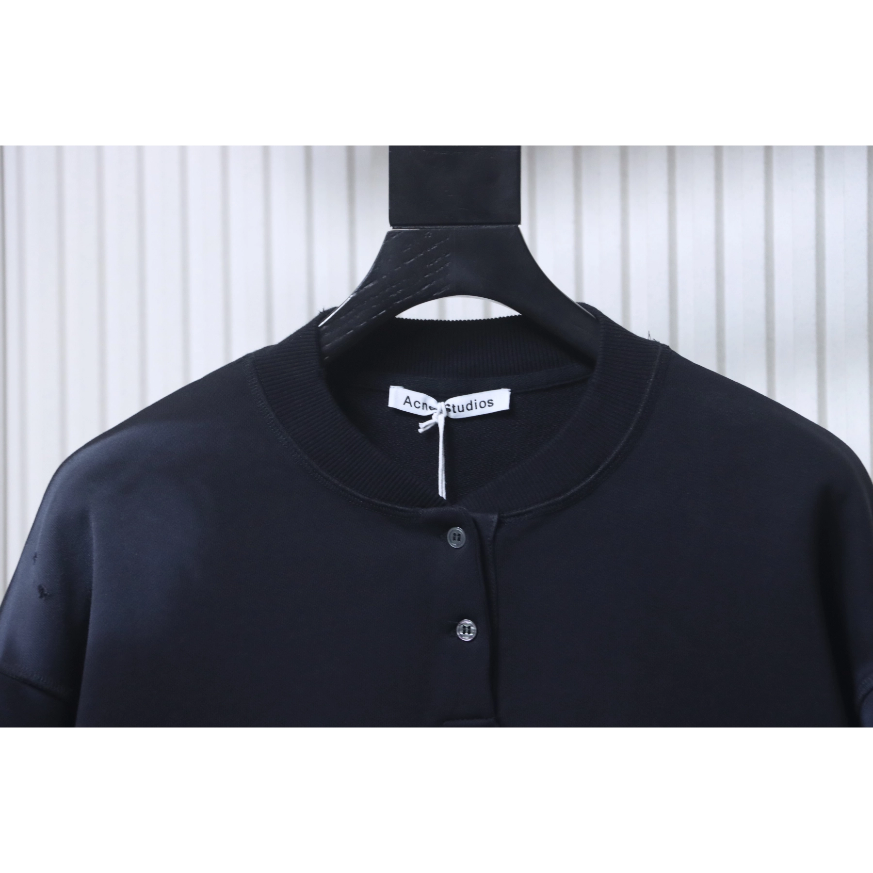 Acne Studios Distressed Hoodie Black