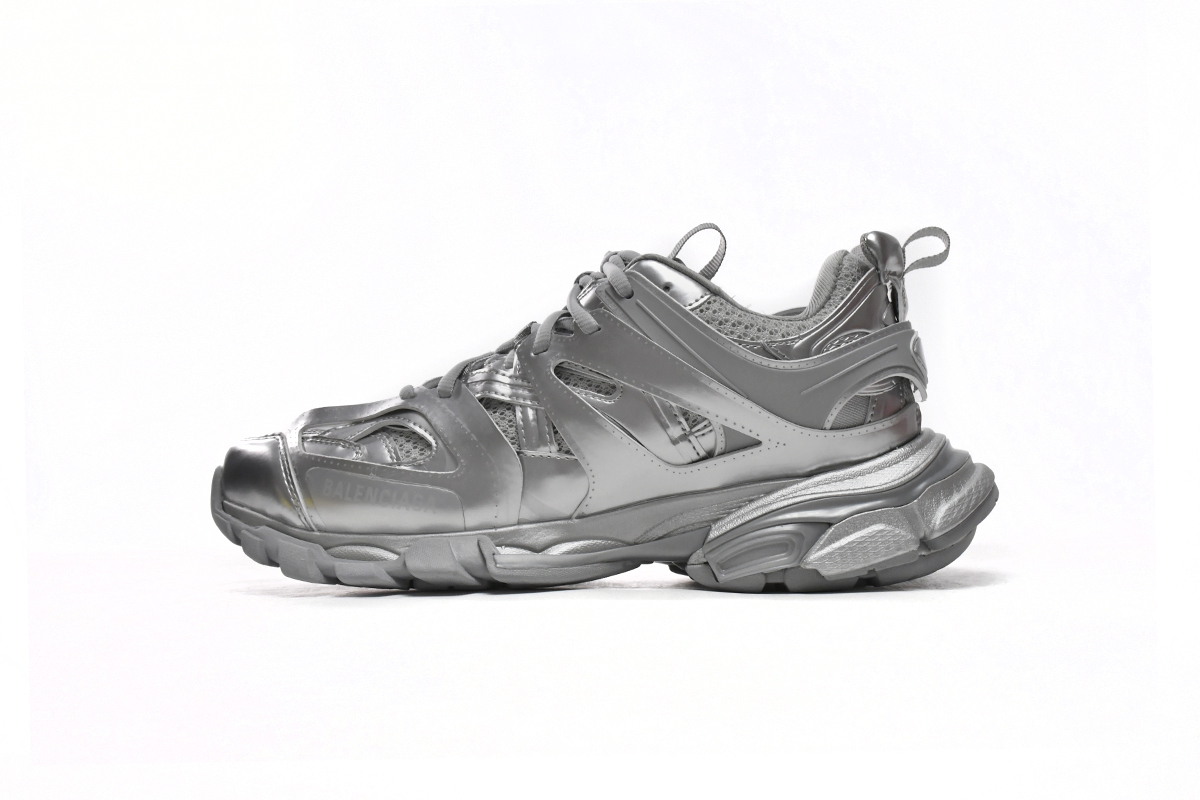 Balenciaga Track 2 Open Sneaker Bright Silver 542436 W2FS3 8100