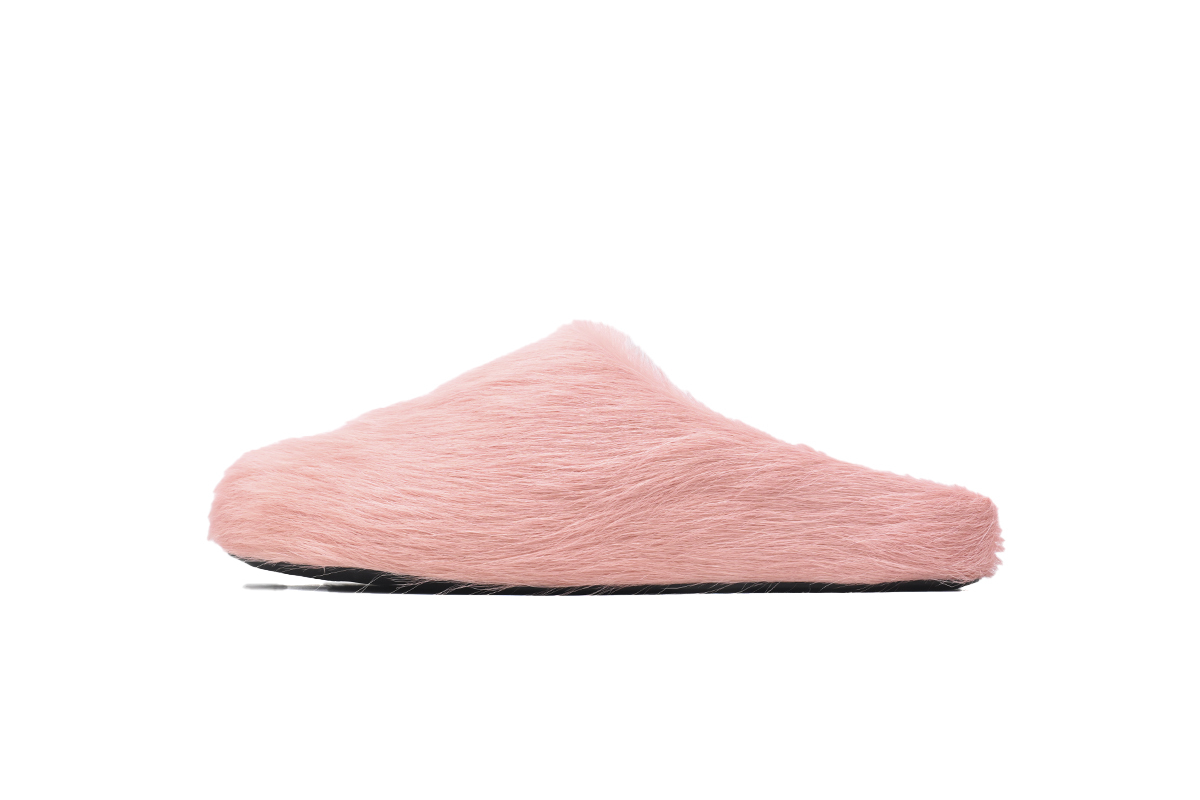 Marni Loafers Long-hair Calfskin Fussbett Sabot Pink Slippers