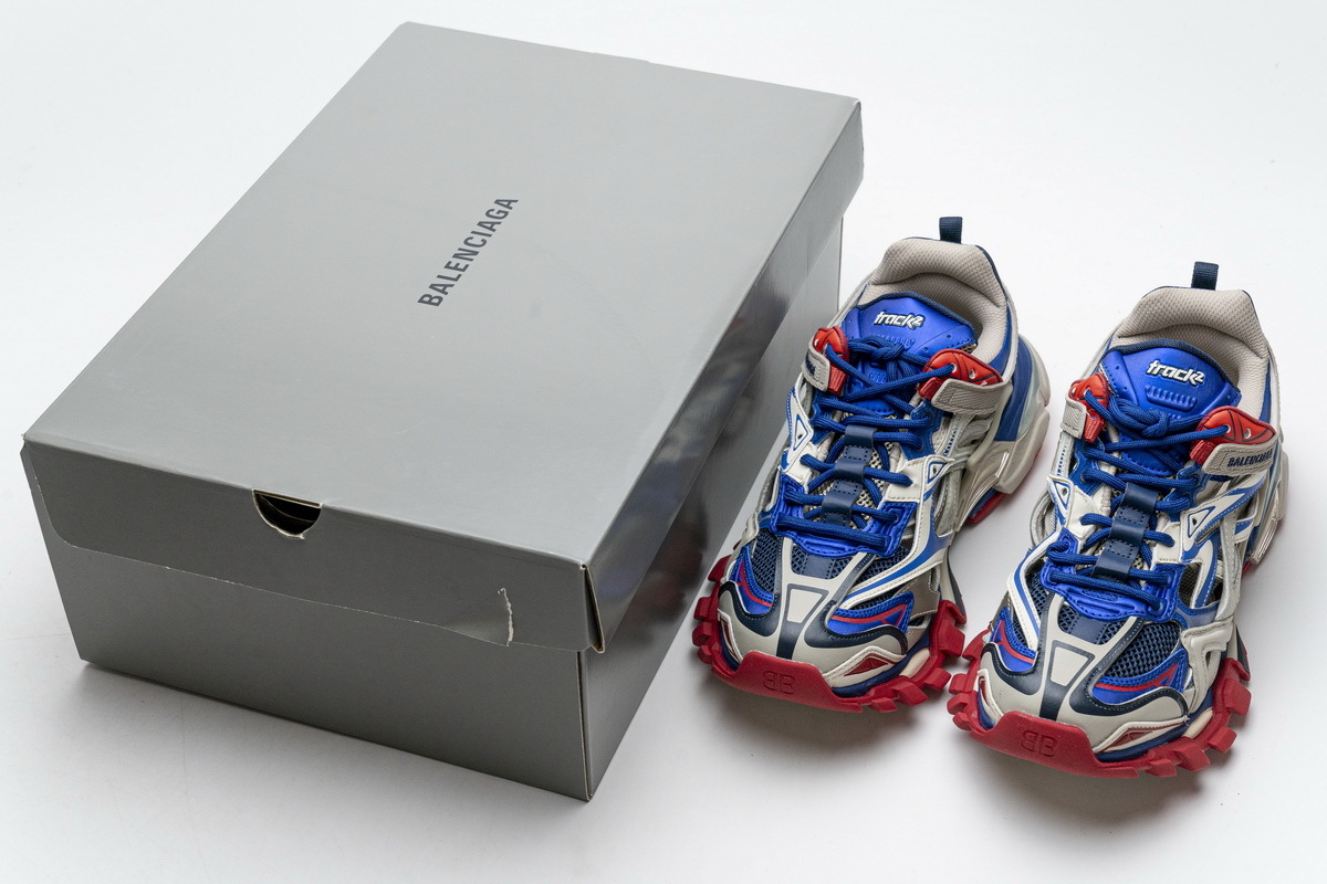 Balenciaga Track 2 Sneaker Beige Blue 570391 W2GN2 8570