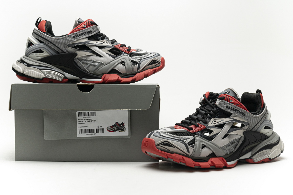 Balenciaga Track 2 Sneaker Grey Red 570391 W2GN3 1003