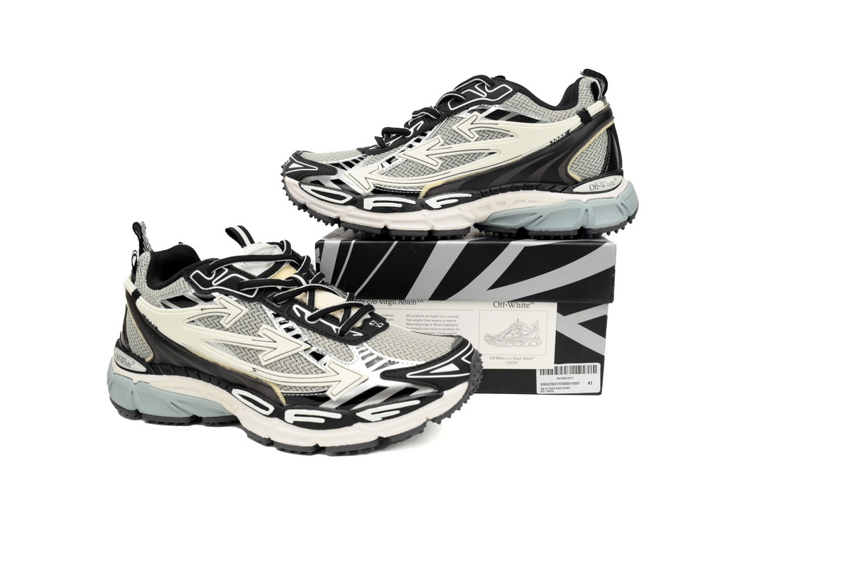 OFF-WHITE Be Right Back Blue Silver white