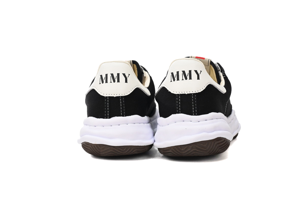 Maison MIHARA YASUHIRO OG Sole Canvas Low-top Sneaker Black And White Low NO.703