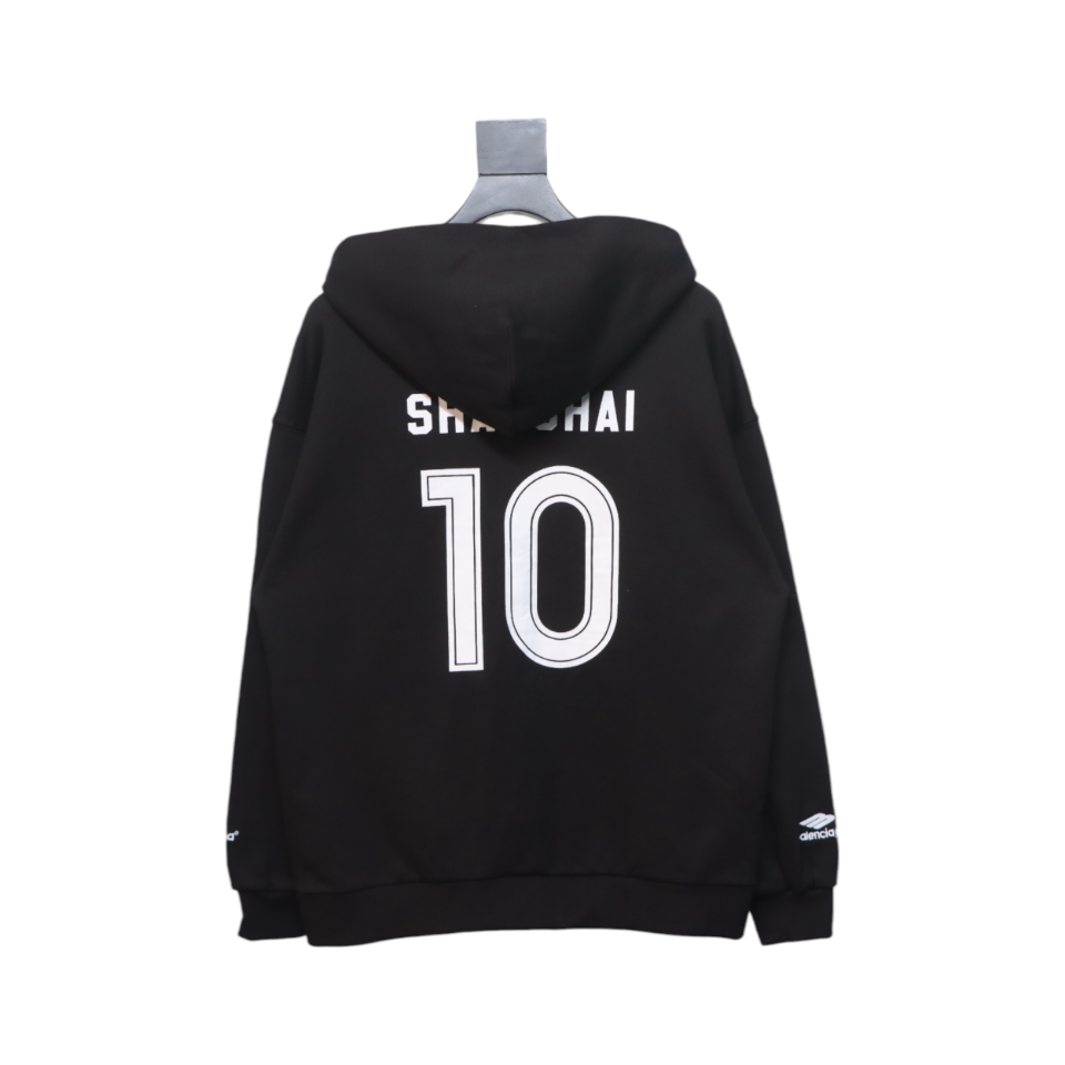 Balenciaga Paris Soccer Hoodie Black