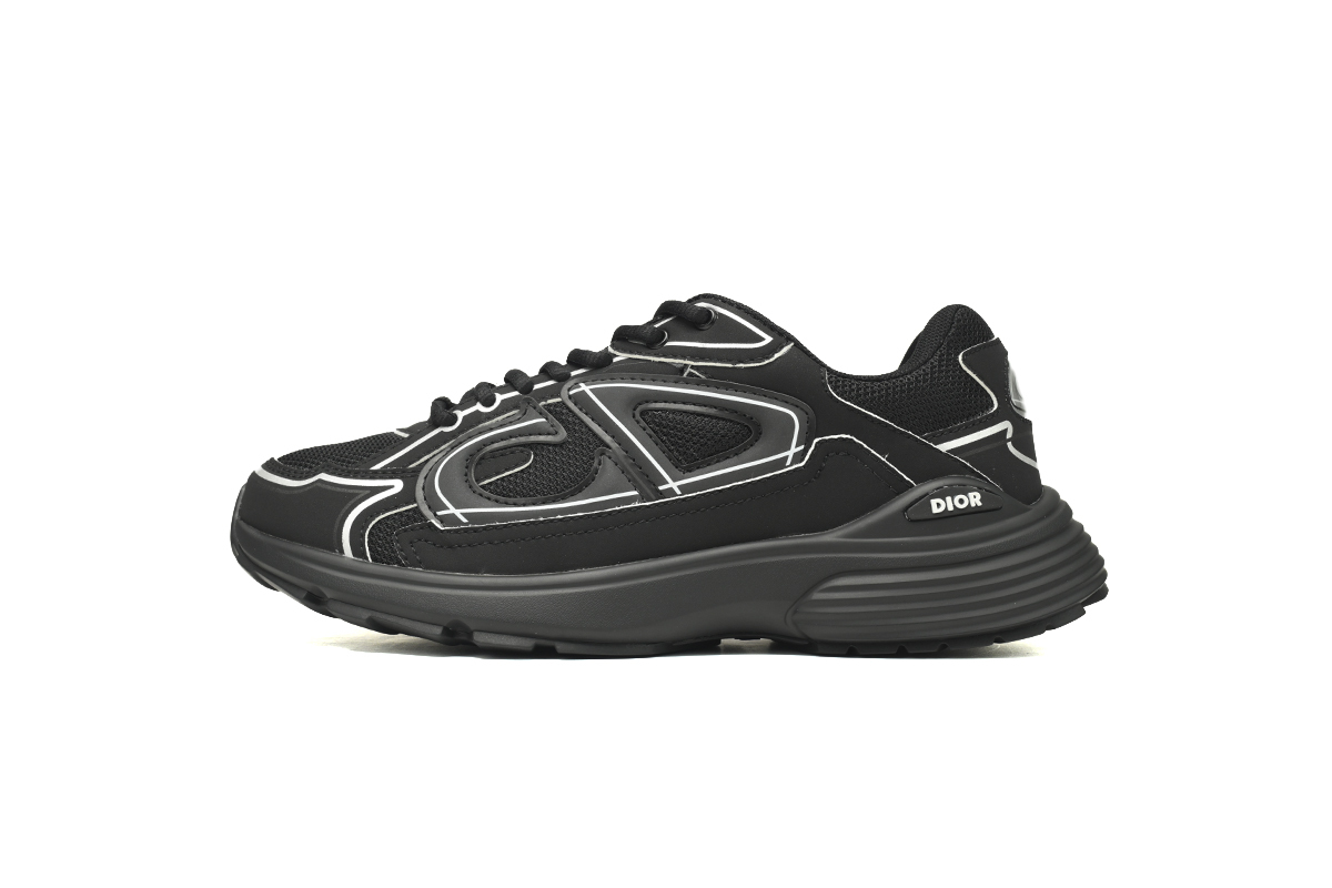 Dior B30 Black Reflective Sneakers 3SN27ZIR-16536