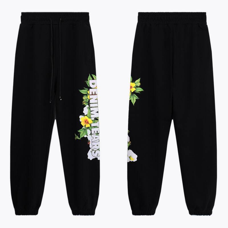 Denim Tears Floral Logo Sweatpant Black