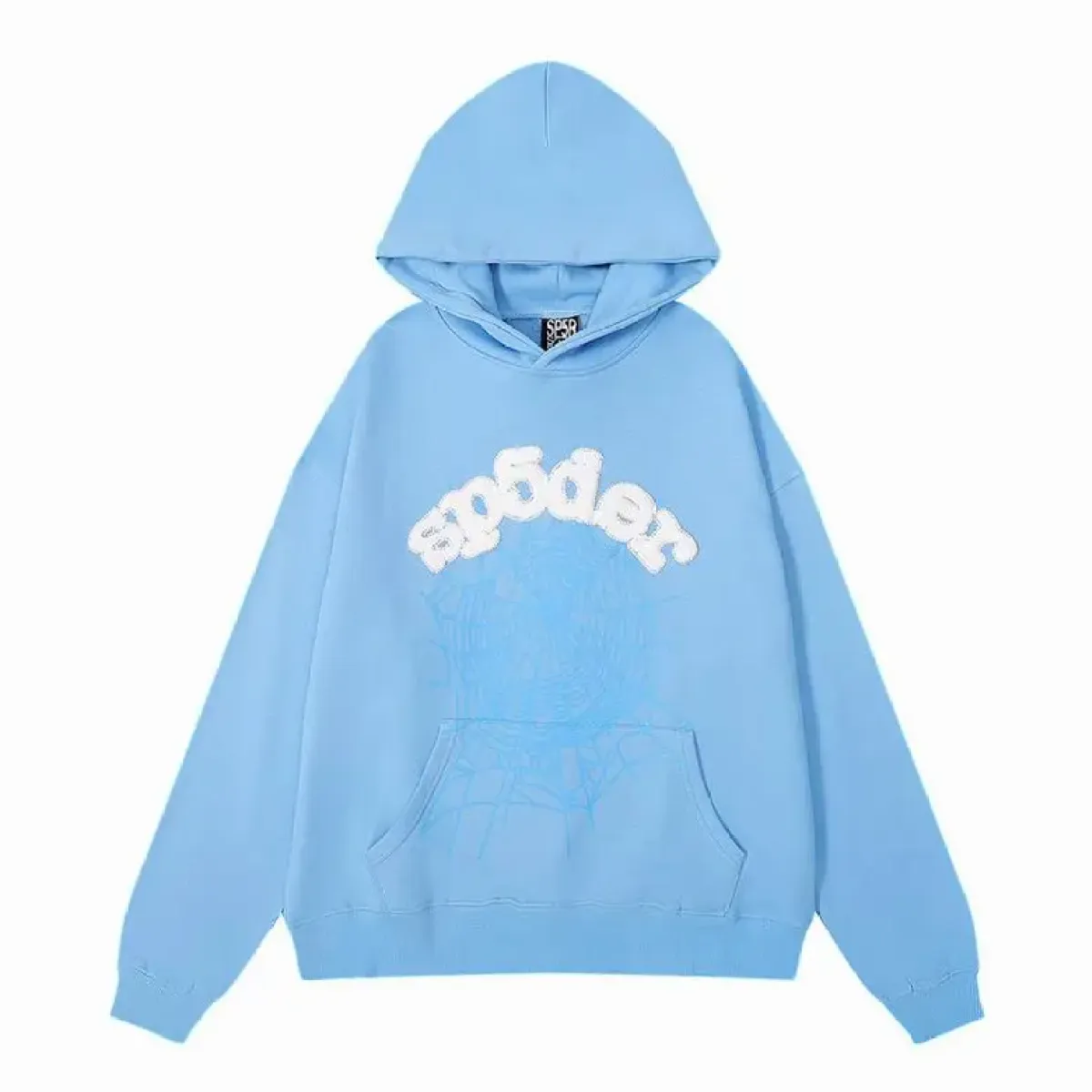 Sp5der Web Hooded Hoodie Blue
