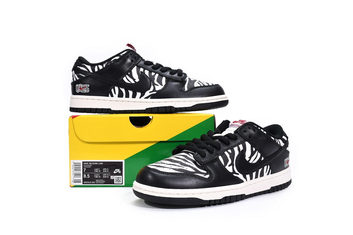 Quartersnacks x Nike SB Dunk Low Zebra DM3510-001