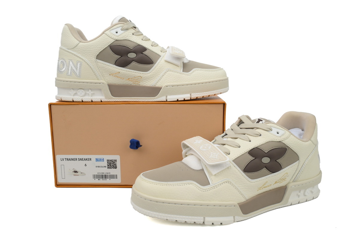 Louis Vuitton Trainer Monogram Flower Beige