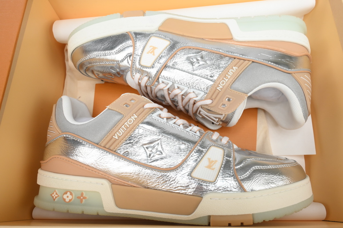 Louis Vuitton Trainer Metallic Beige
