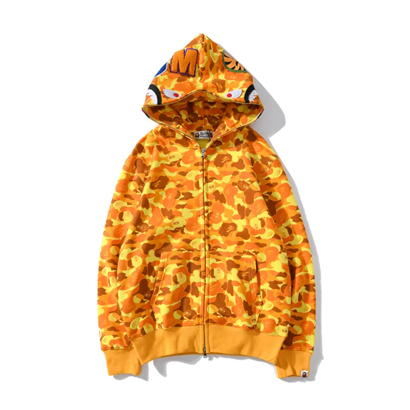 BAPE Color Camo Shark Zip Hoodie Yellow 6399