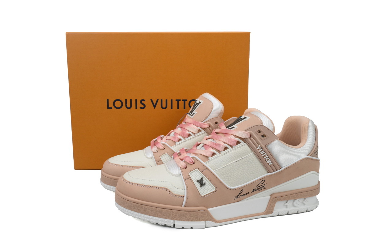 Louis Vuitton Trainer Pink White