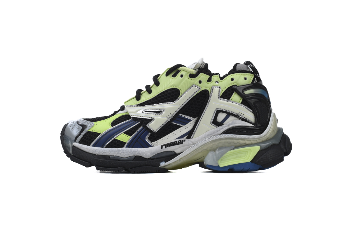 Balenciaga Runner Sneaker Grey Blue Green 677403 W3RB5 5179