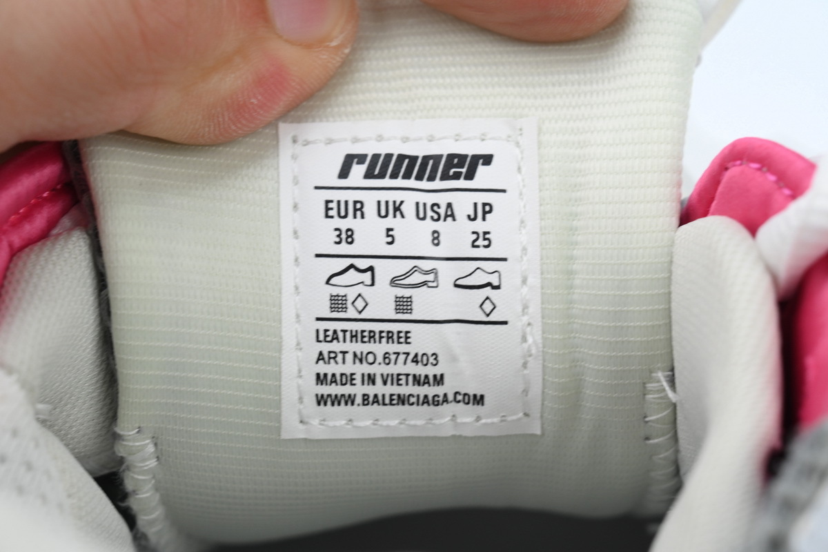 Balenciaga Runner White Yellow Purple 677403 W3RBB 9069
