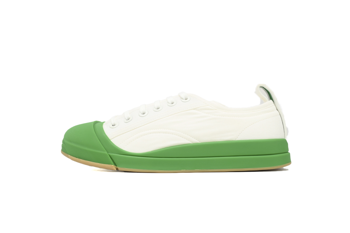 Bottega Veneta Low Top Sneaker White Green