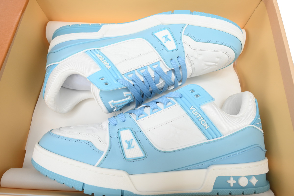 Louis Vuitton Trainer Low White Sky Blue