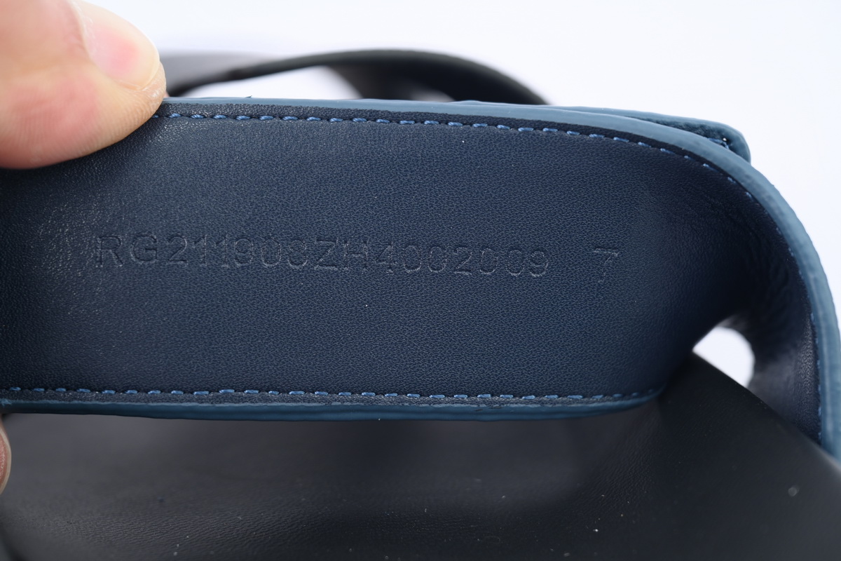 Hermes Calfskin Chypre Sandals Black Blue