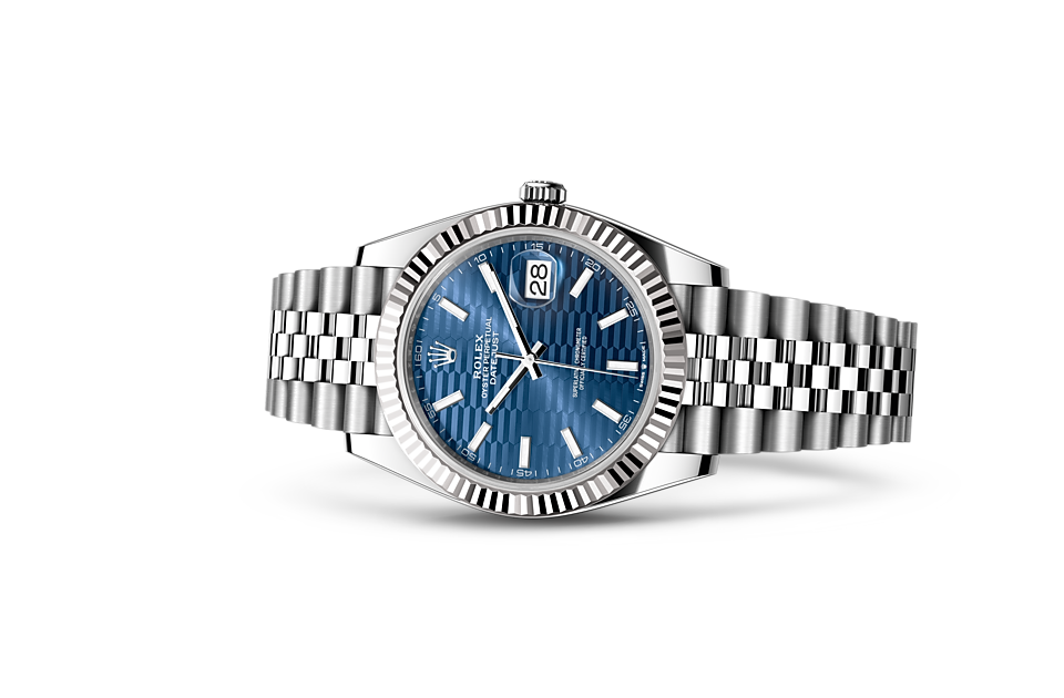Rolex Datejust 41 Oyster-41 mm-Oystersteel White Gold Reference 126334 m126334-0032