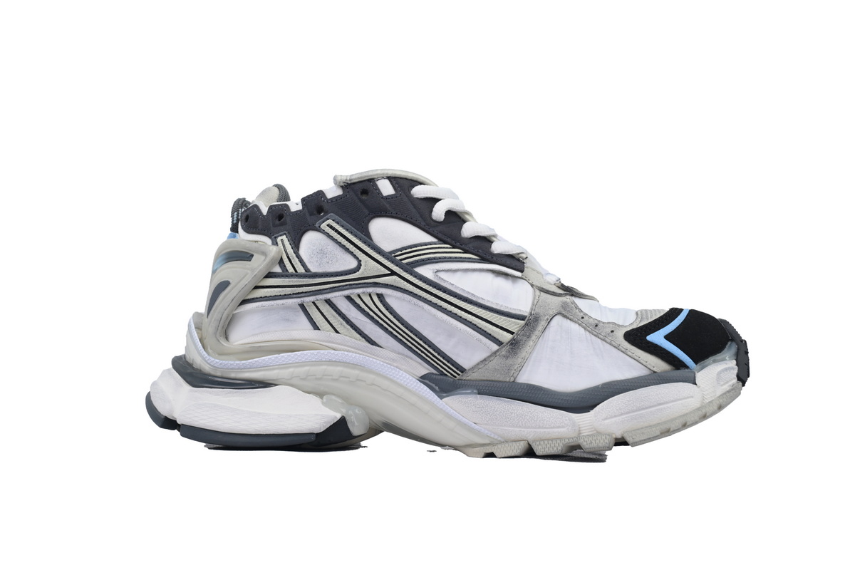 Balenciaga Runner Sneaker White Black Blue 772767 W3RNY 0623