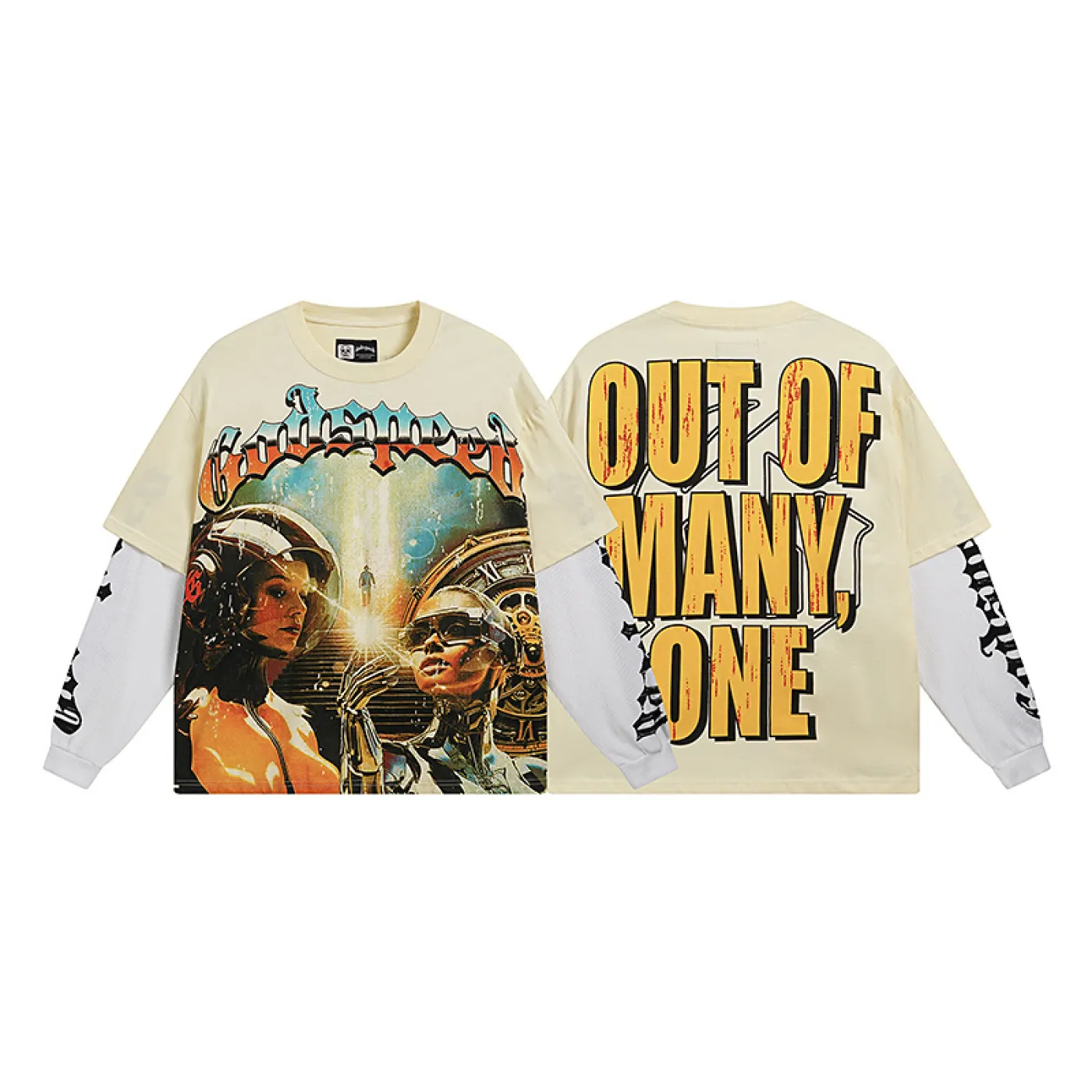 Godspeed Chosen One Layered T-Shirt Bone