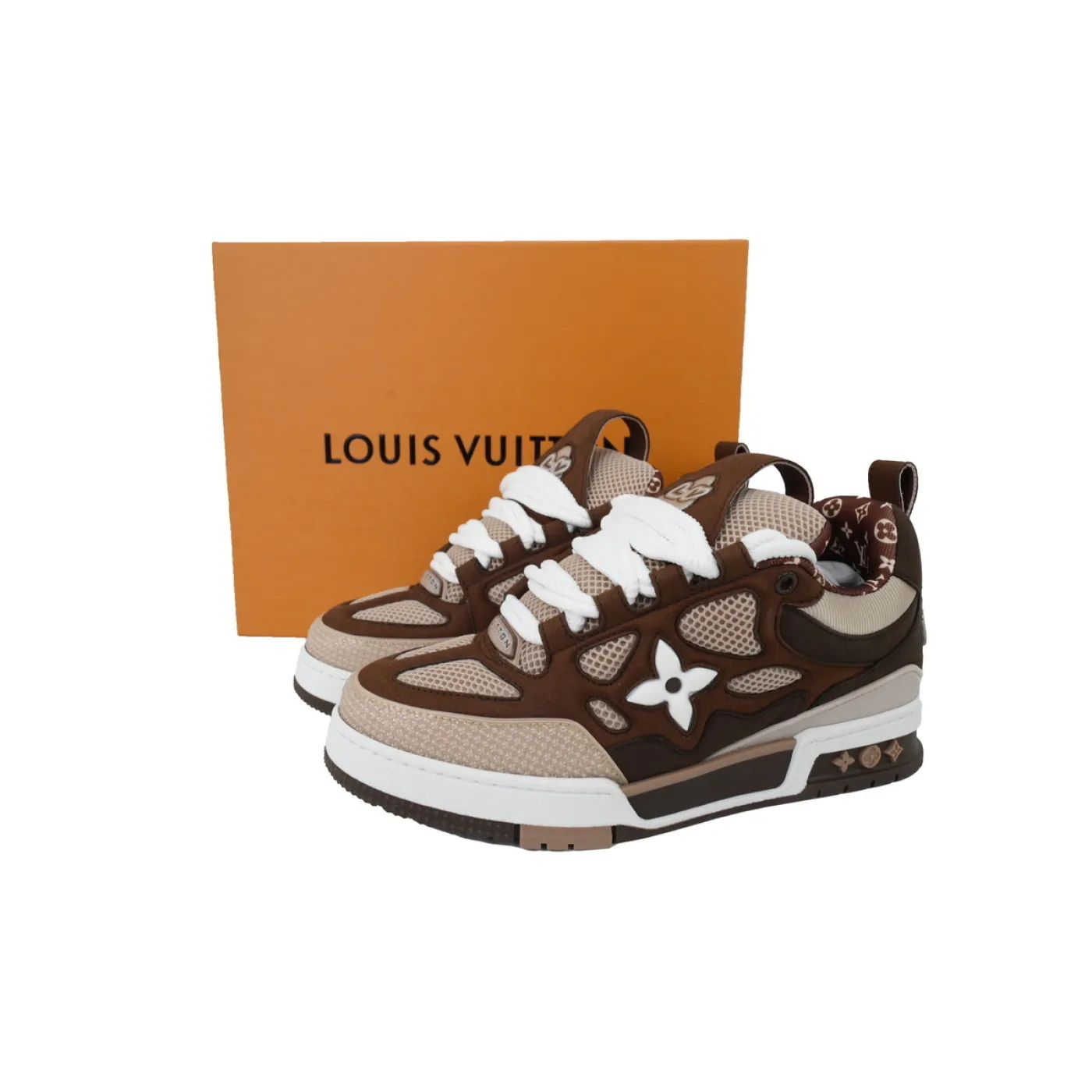 Louis Vuitton LV Skate Sneaker White Brown