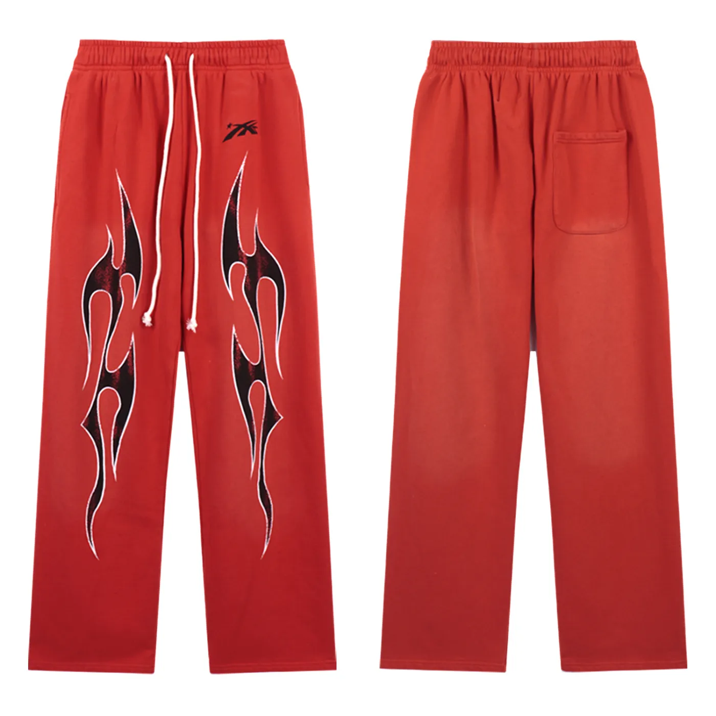 Hellstar Halloween Skeleton Airbrushed Hoodie + Sweatpants Set Red