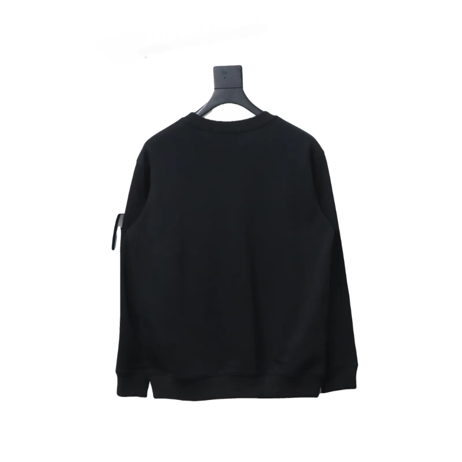 Stone Island Classic Logo Sleeve Patch Crewneck Black