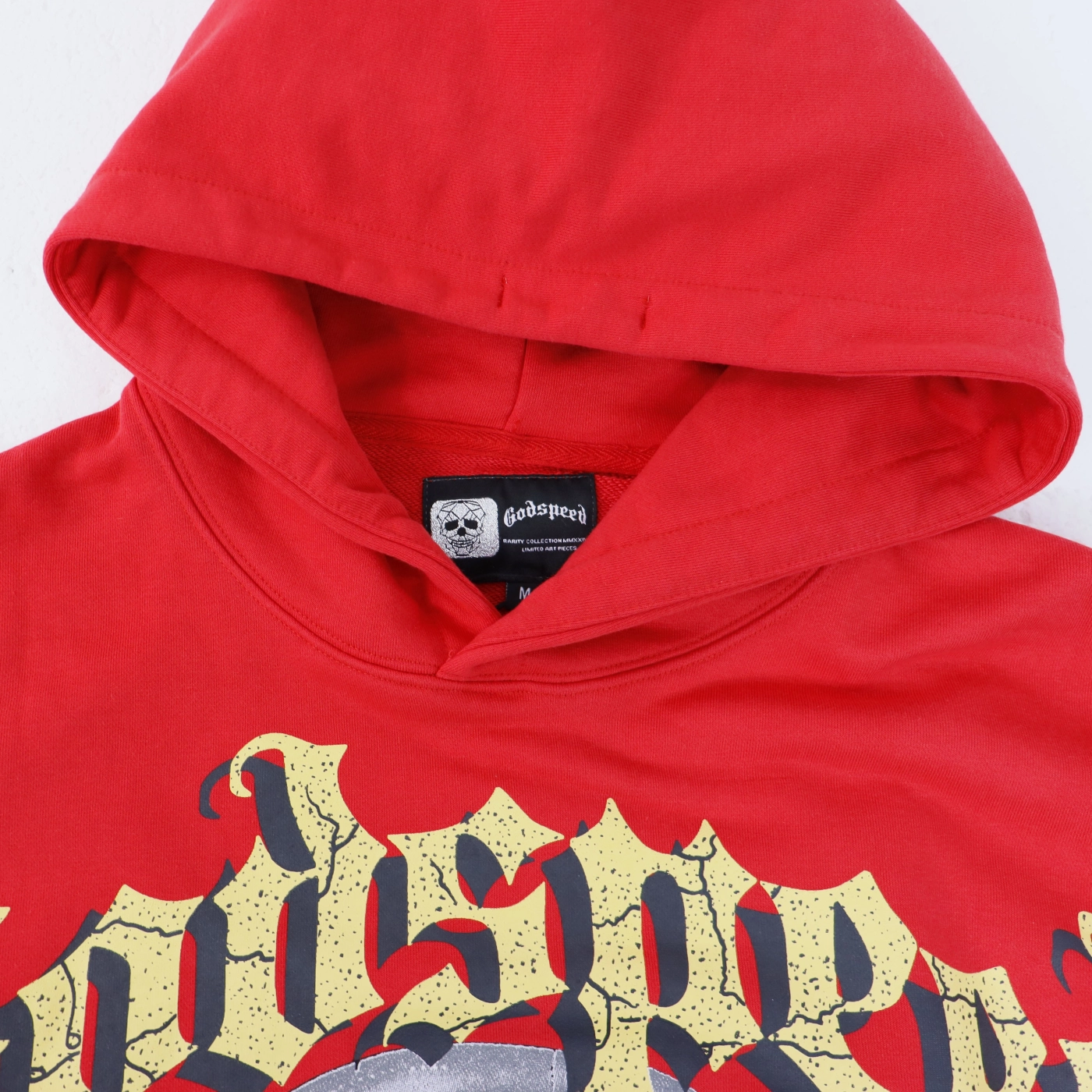 Godspeed Robot Print Hoodie Washed Red