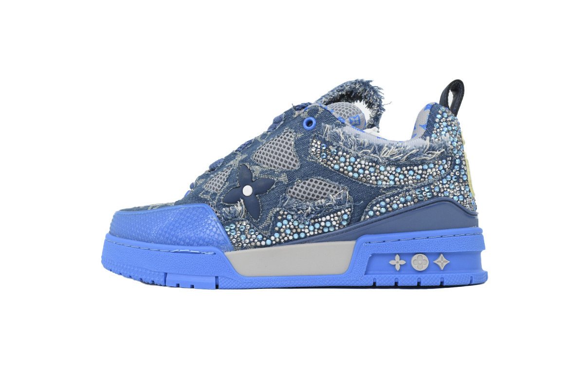 Swarovski x Louis Vuitton Skate Sneaker Blue Monogram