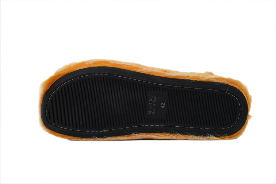 Marni Loafers Long-hair Calfskin Fussbett Tan Slippers
