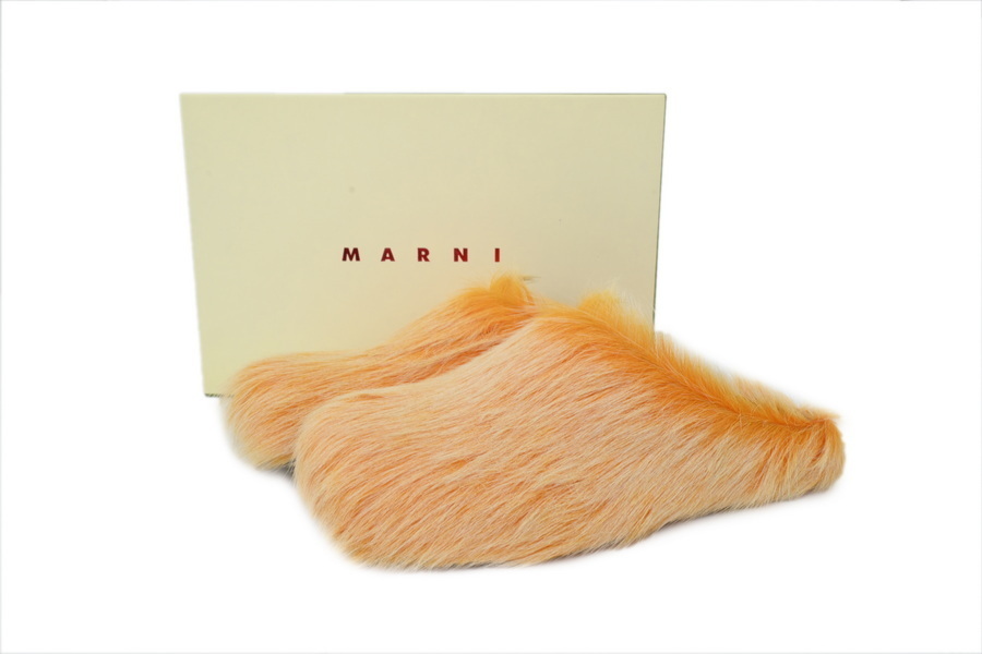 Marni Loafers Long-hair Calfskin Fussbett Tan Slippers